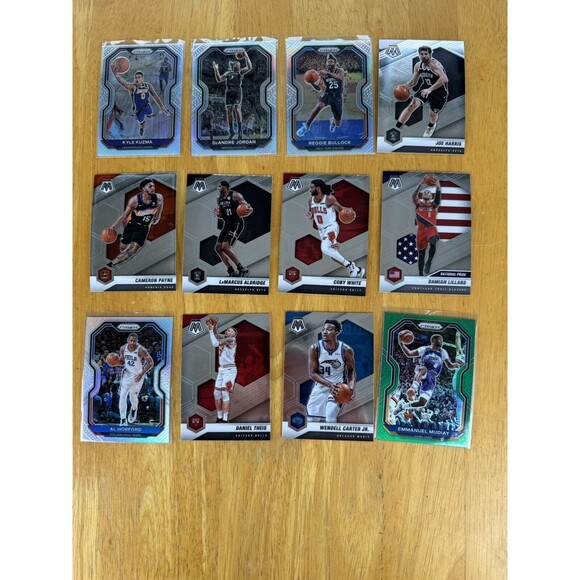 2020-21 Panini Basketball 12 Card Lot Silver Prizm Refractor Mosaic Lillard - Picture 1 of 13